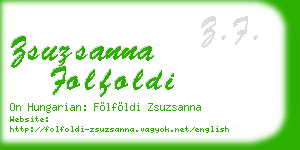 zsuzsanna folfoldi business card